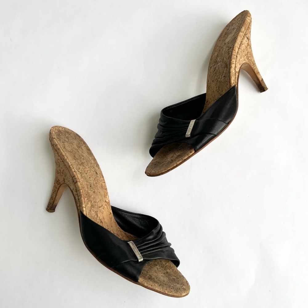 Chanel Cork Heeled Mule sandals
